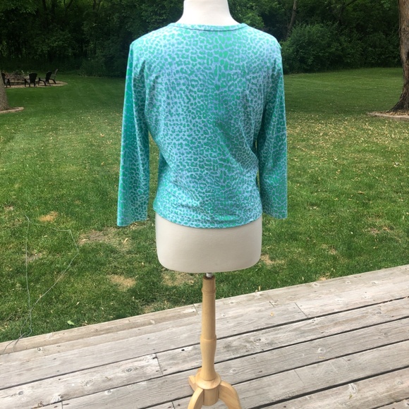 J McLaughlin Knit Leopard Print Top size L - Picture 3 of 3